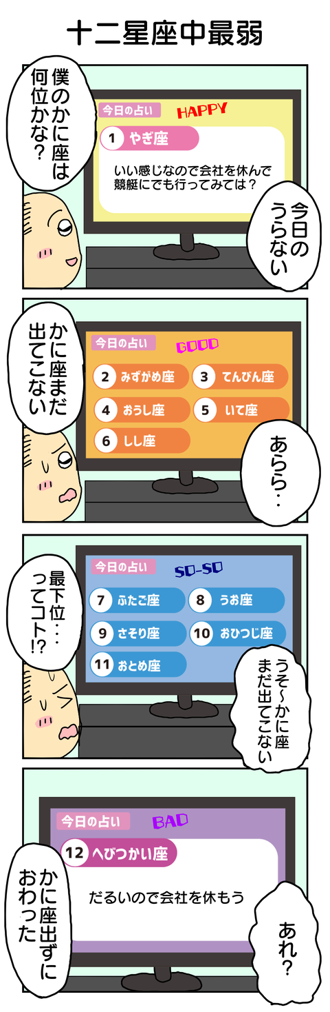 784.十二星座中最弱