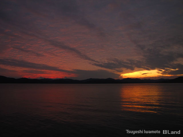 大島海峡の夕焼け