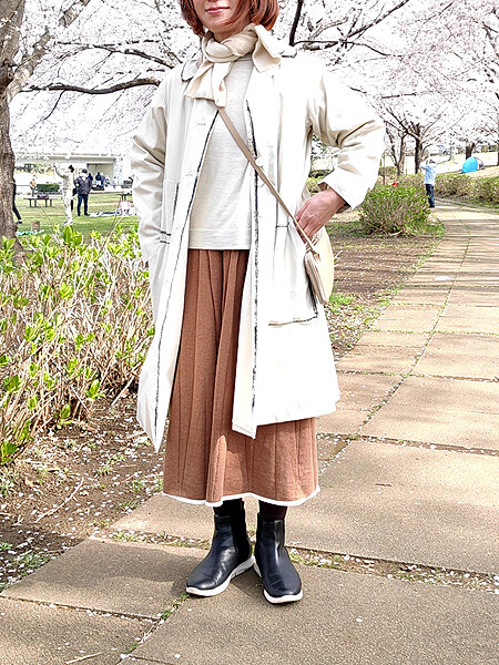 店長 タプラーのお花見ファッション タプレ ファッションブログ 40代 50代の洋服選び 毎日がお洒落曜日