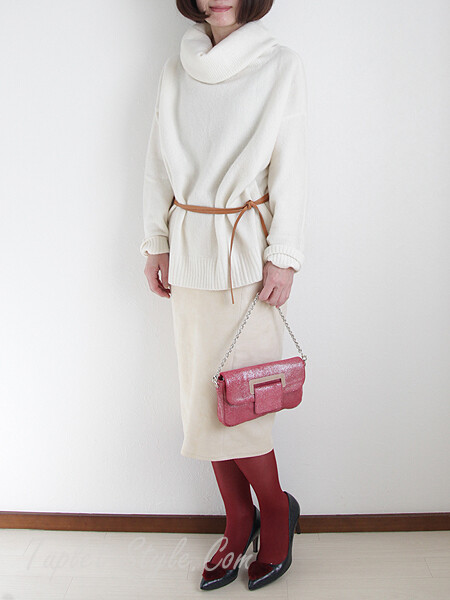 細ベルトがあるとニットやワンピースがおしゃれに見えます タプレ ファッションブログ 40代 50代の洋服選び 毎日がお洒落曜日