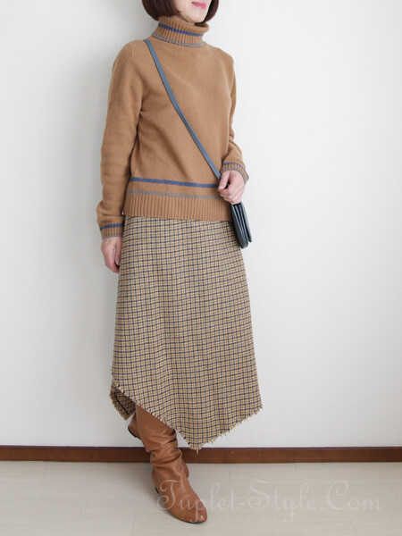 Tsunodaのボヘミアン風スカートを品よく着るには タプレ ファッションブログ 40代 50代の洋服選び 毎日がお洒落曜日
