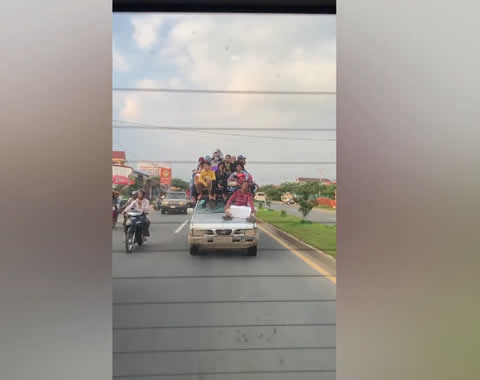 Huge Family Ride On Car Roof