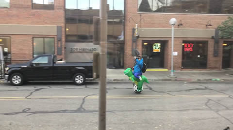 Rode my dinosaur to work today