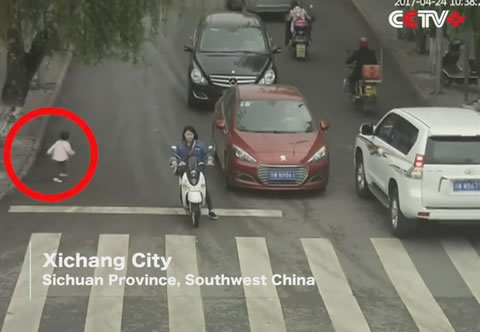 Toddle Suffers Only Minor Bruise When Run Over Twice by Cars