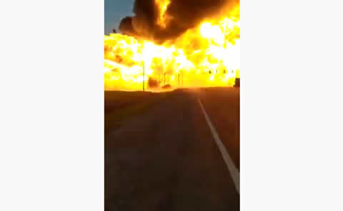 Gas Station Turns into a Fire Ball
