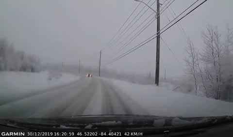 Drifting Driver Nearly Causes Collision in Canada