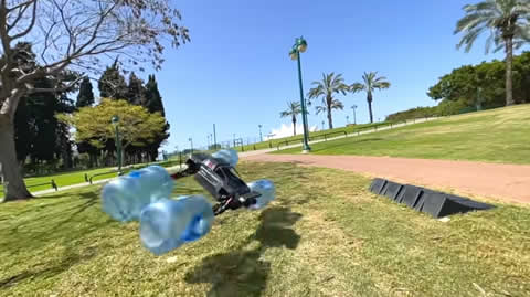 Rc Car With Water Jugs As Wheels - part 2