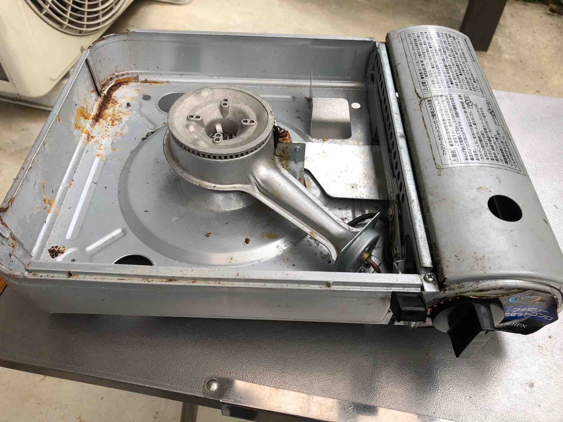 カセットコンロ塗れんかった 釣りキャン隊