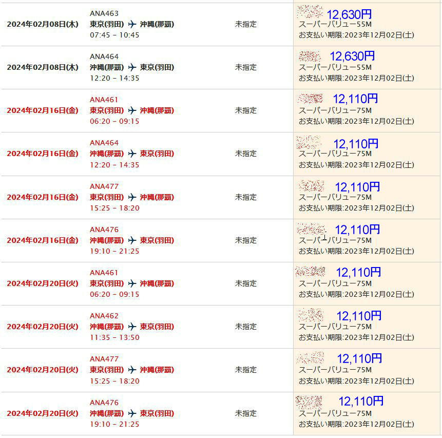 SFC修行2024 ☆準備編☆ 羽田～那覇34回(17往復) 総額449,980円 購入