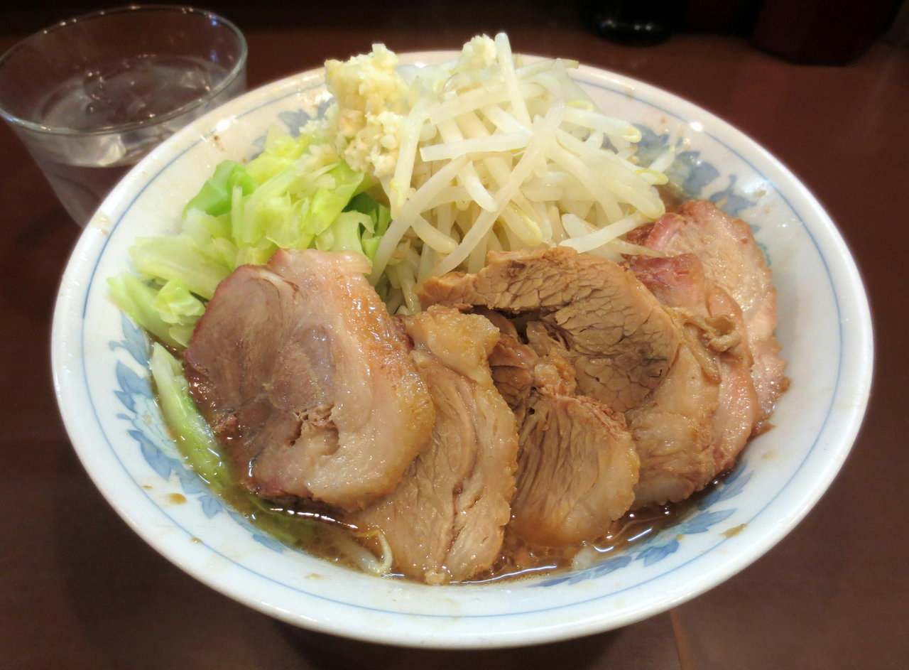 らーめん陸 本店 豚増し らーめん 850円 二郎インスパイヤ 上野毛 川崎 系 B級グルメとラーメン二郎の食べある記