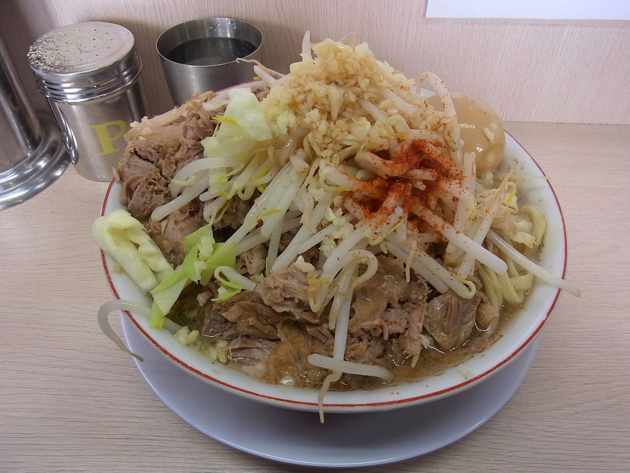 ラーメン二郎 高田馬場店 ドカ盛豚ラーメン0円 煮玉子100円 豊島区高田 B級グルメとラーメン二郎の食べある記