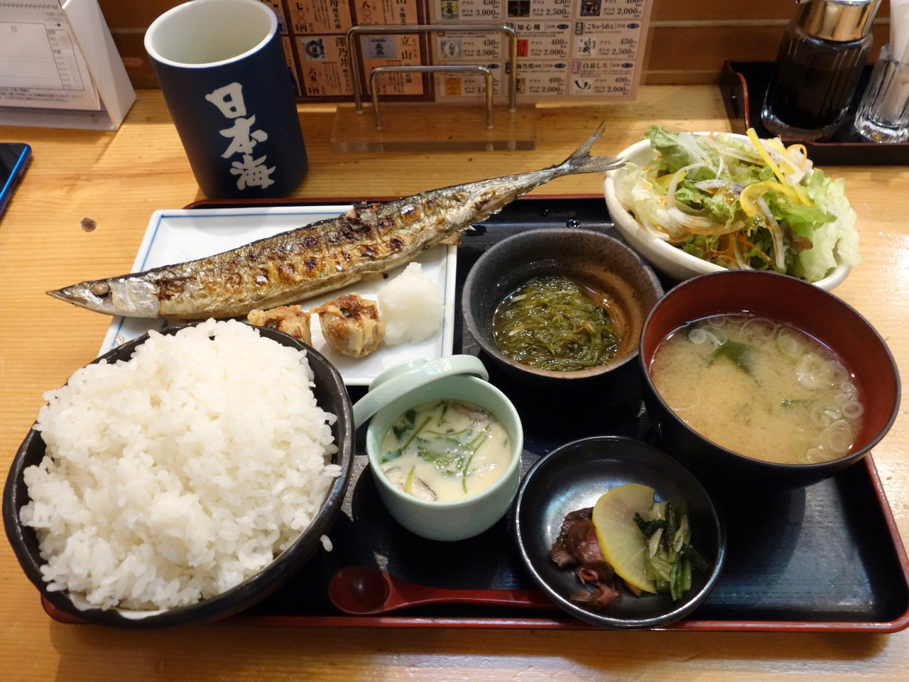 築地日本海 蒲田店 Cp抜群 日替定食 サンマ塩焼き 650円 蒲田駅西口 B級グルメとラーメン二郎の食べある記