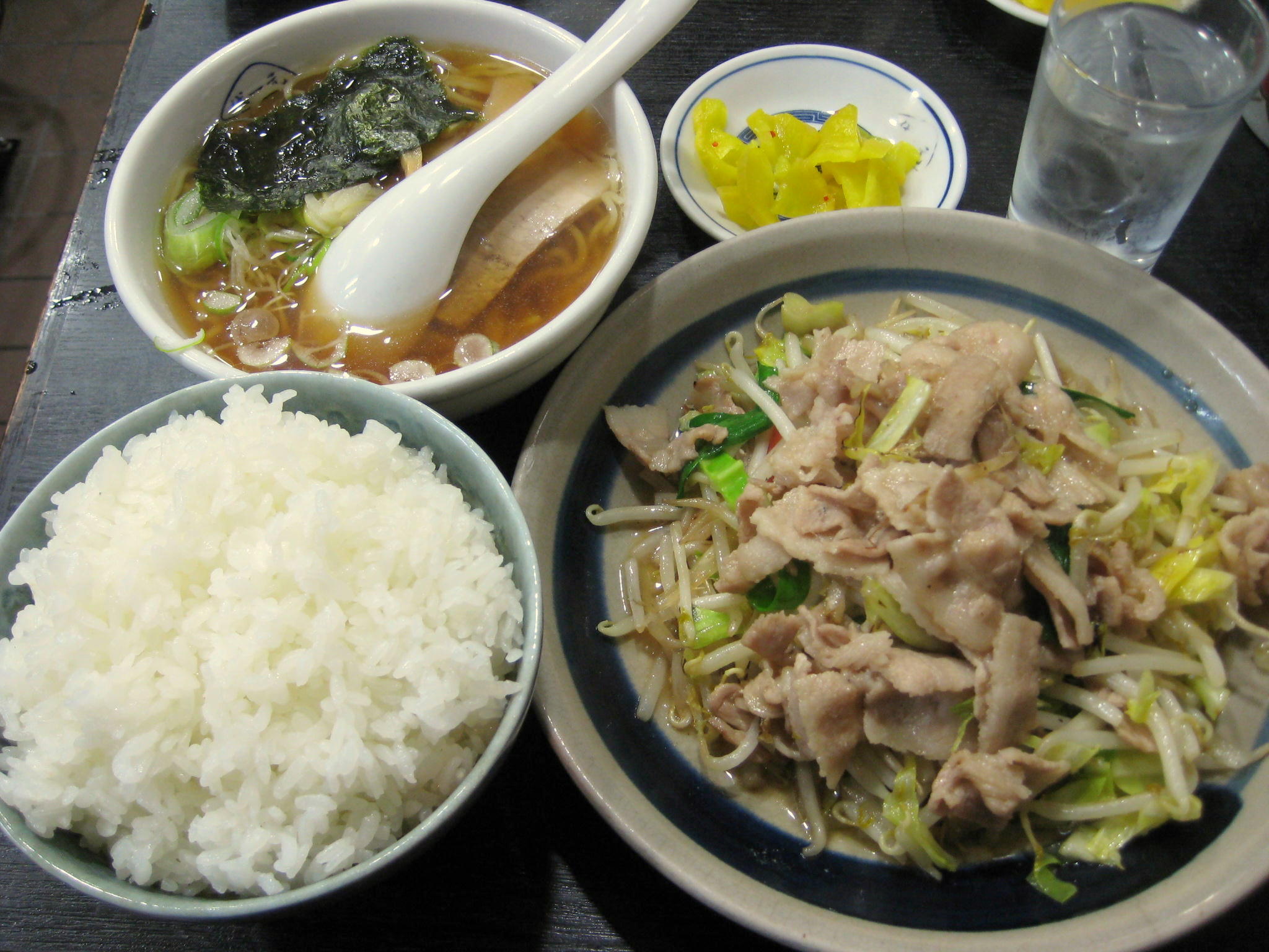 代一元 大森店 肉野菜炒めセット 大田区池上7丁目 B級グルメとラーメン二郎の食べある記