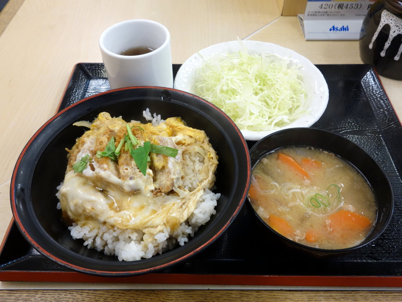 激安 絶品 かつや の朝ごはん ミニカツ丼セット 421円 B級グルメとラーメン二郎の食べある記