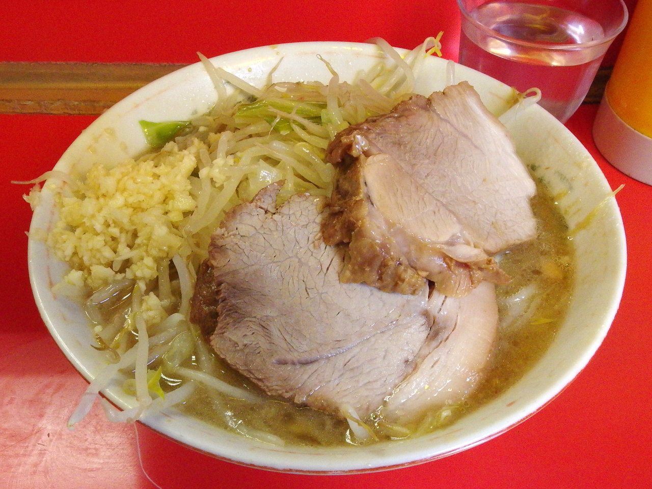 最高！！ 小ラーメン 600円 麺半分！？ ラーメン二郎 ・ 三田本店 : B