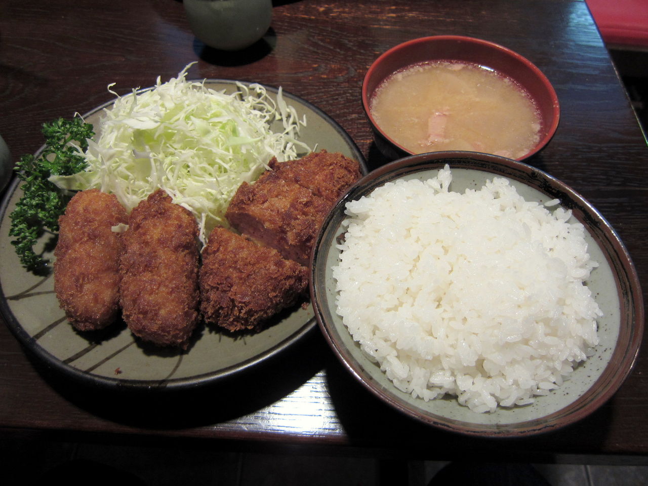 トンカツの店 豚珍館 (とんちんかん) カニコロセット730円 新宿駅西口
