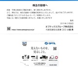2019_03オプテックスG株主優待