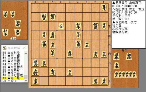 119手目97同桂まで後手投了