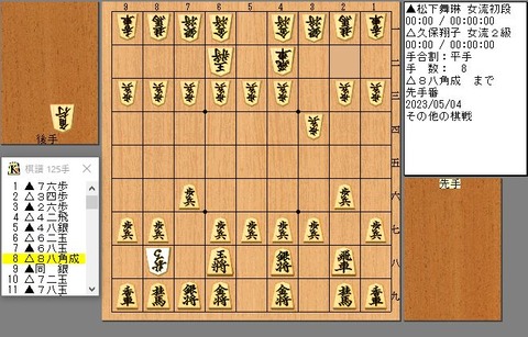 ８手目８８角成