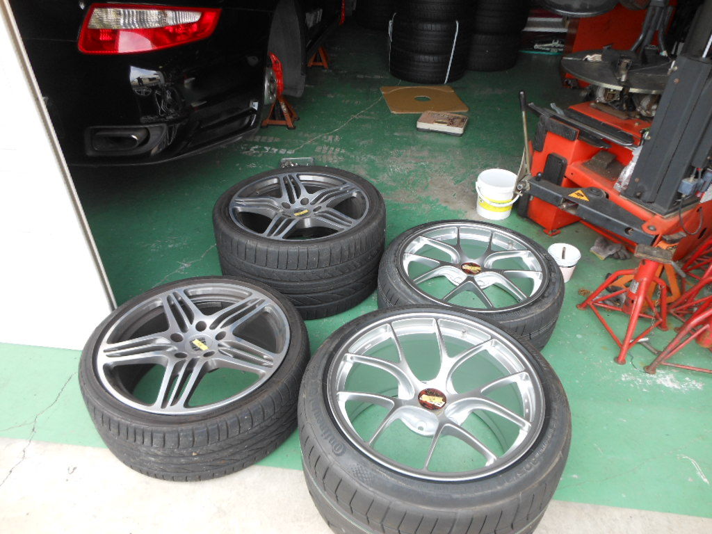 ポルシェ９９７ターボにｂｂｓ製ｒｉ ｄジュラルミンホイール履く 鶴田の部屋ブログ