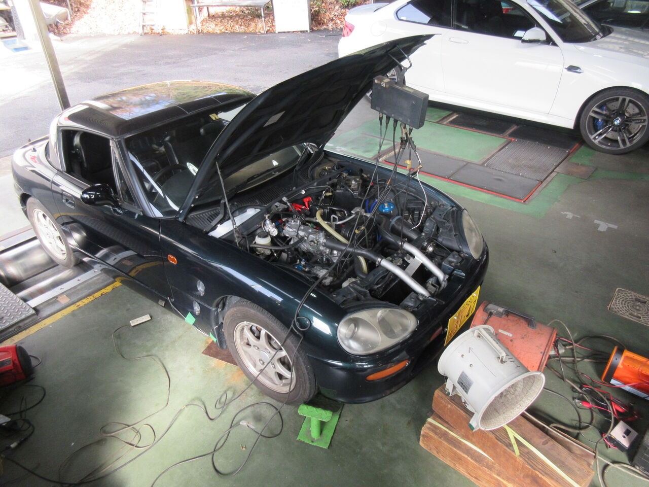 スズキ カプチーノ ターボチューンのセッティング中 鶴田の部屋ブログ