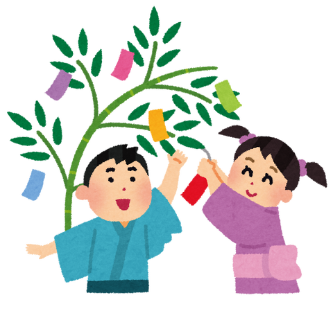 七夕に短冊