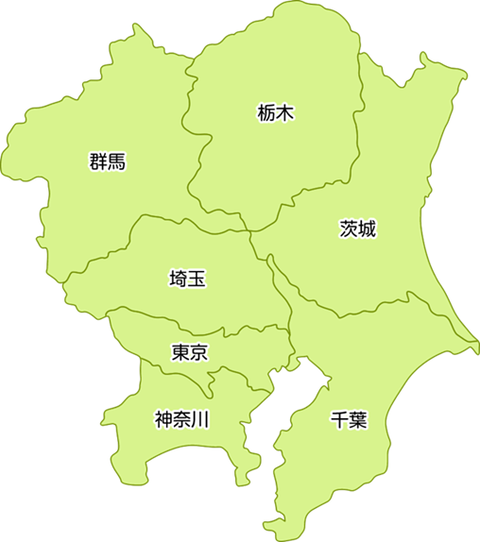 関東地方の地図