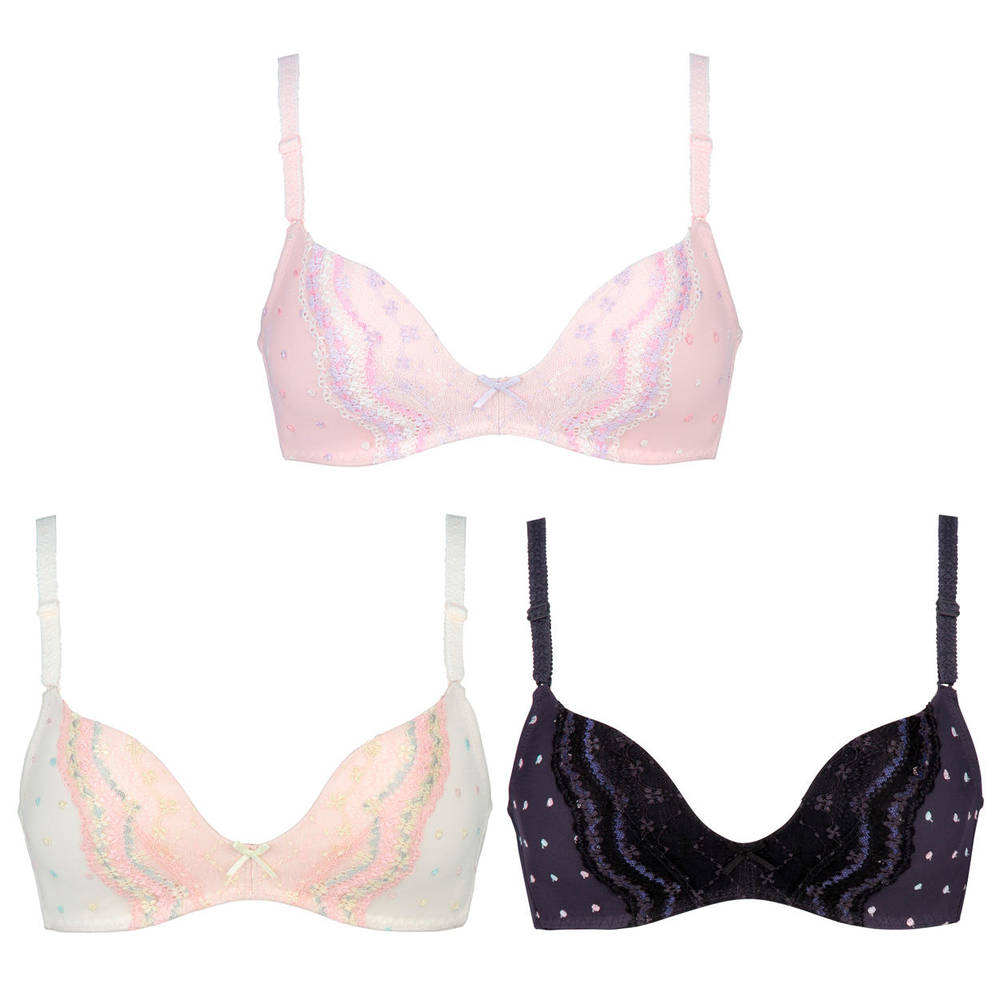 トリンプ 夢みるブラ エアリーさららブラ＆ショーツセットE75-M