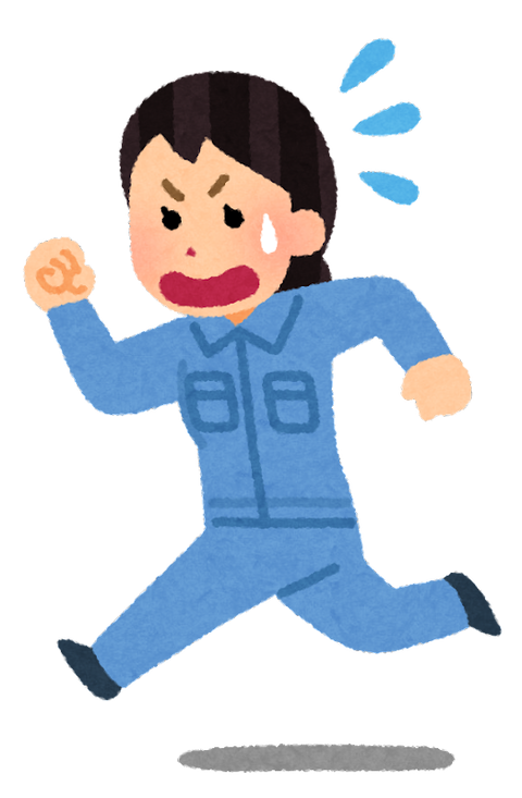 run_sagyouin_woman_aseru