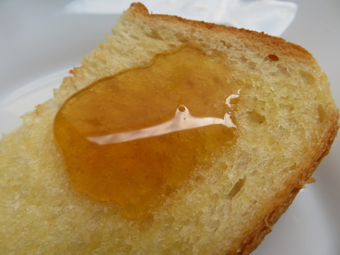 ケンポナシはちみつをトーストに