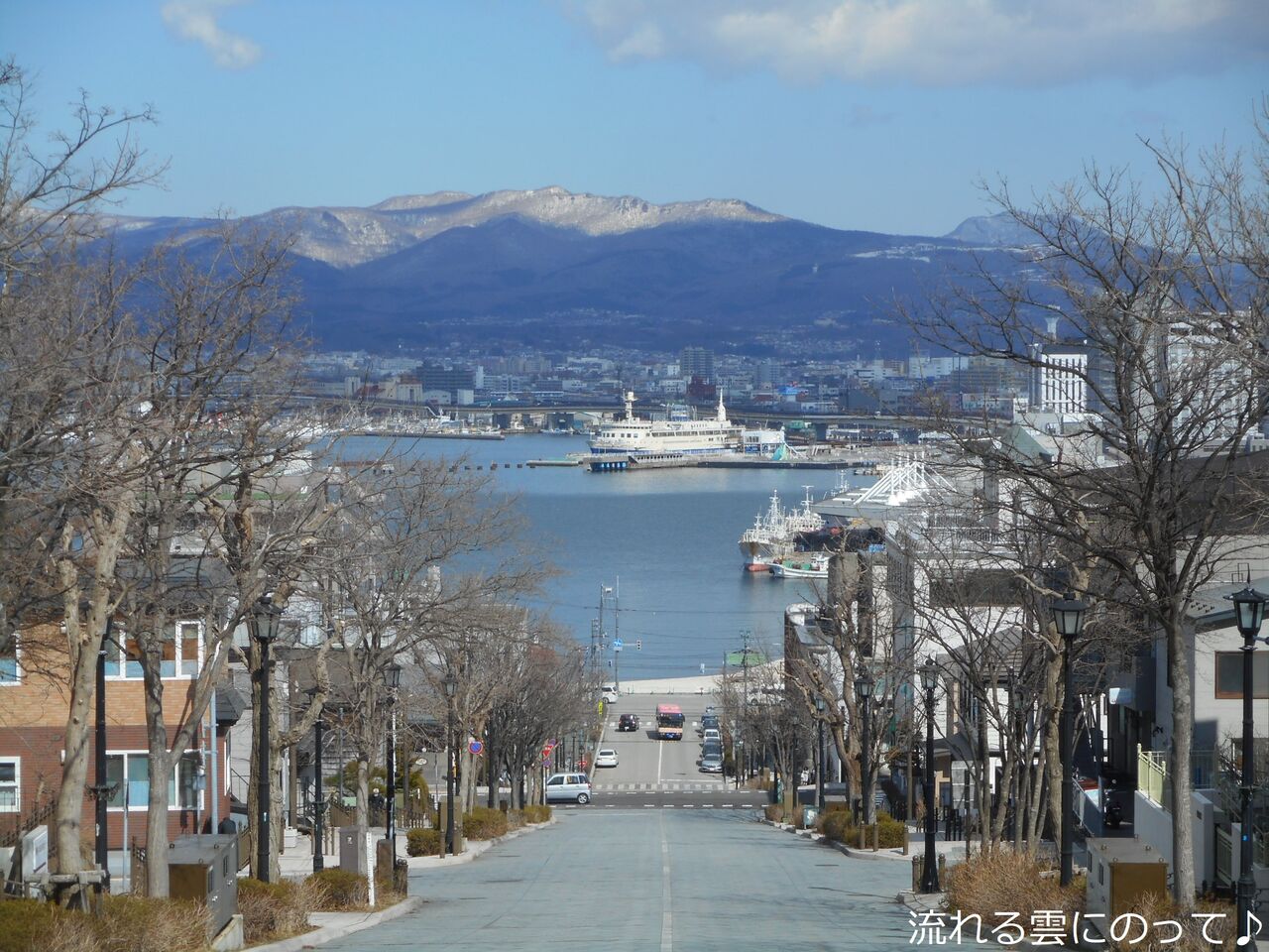 函館名物いかすみソフト 流れる雲にのって