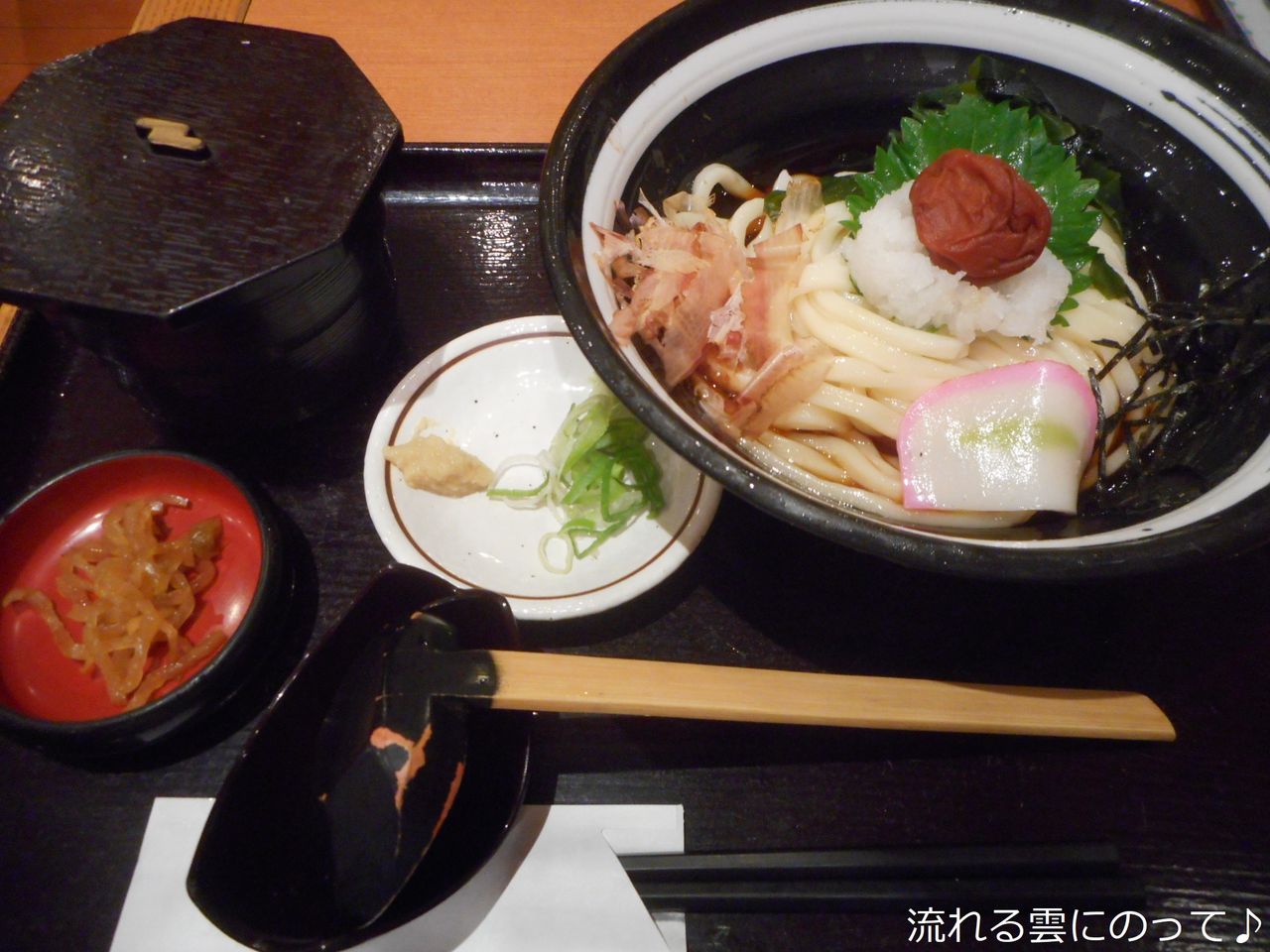 紀州の梅の冷やしおろしうどん 流れる雲にのって 紀州の梅の冷やしおろしうどん 流れる雲にのって