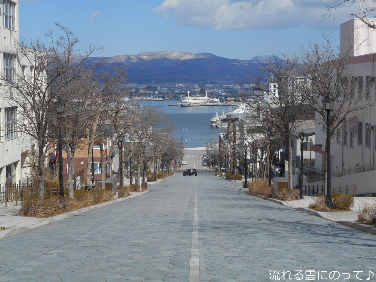 函館名物いかすみソフト 流れる雲にのって