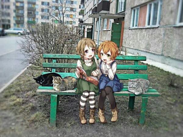 ロシアでアニメキャラを相応しくない世界に貼り付けるコラが大流行 ツイアンケ速報