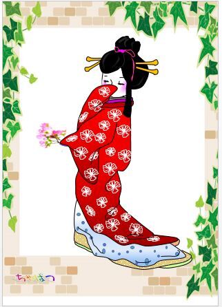 21 4 18 美人画 ちゃぱつイラスト