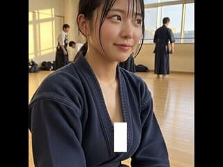【画像】剣道女子さん、道着がはだけて お胸が見えそうwwwwwwwww
