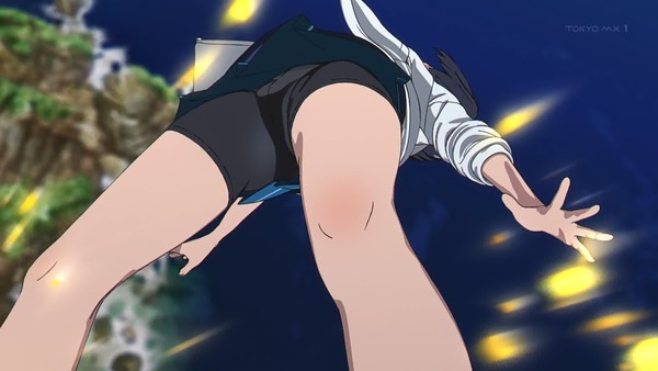 アニメ『バーテックスフォース』、4話のスパッツ透けパンチラがエッチすぎる