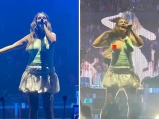 ライブ中にジャンプした巨乳女性歌手、勢い余っておっぱいポロリしてしまうｗｗｗ