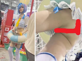 【無修正】コミケ史上最もマン○を晒した女子コスプレイヤーの動画、何度見てもヤバい