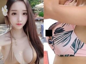 【動画あり】 撮影中のグラドルさん、水着が浮いて乳首ポロリｗｗ