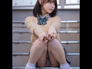 コスプレイヤー柑橘もこさんの生々しい階段パンチラが話題