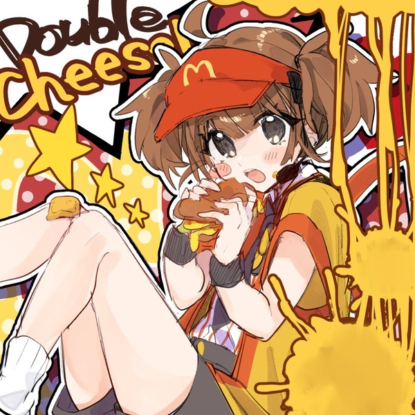 【画像】マクドナルドの「ダブチ食べ美」ちゃん、エッチな絵が増えてしまう