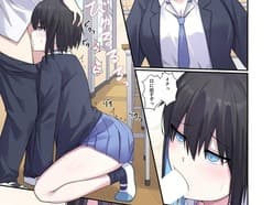 【エロ漫画】同じクラスのクール系巨乳JKに授業のノートを見せてあげたらお礼にチンポしゃぶって
