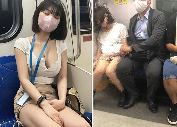 【画像あり】電車でエッッッロい恰好した女の子が寝てしまった結果・・・