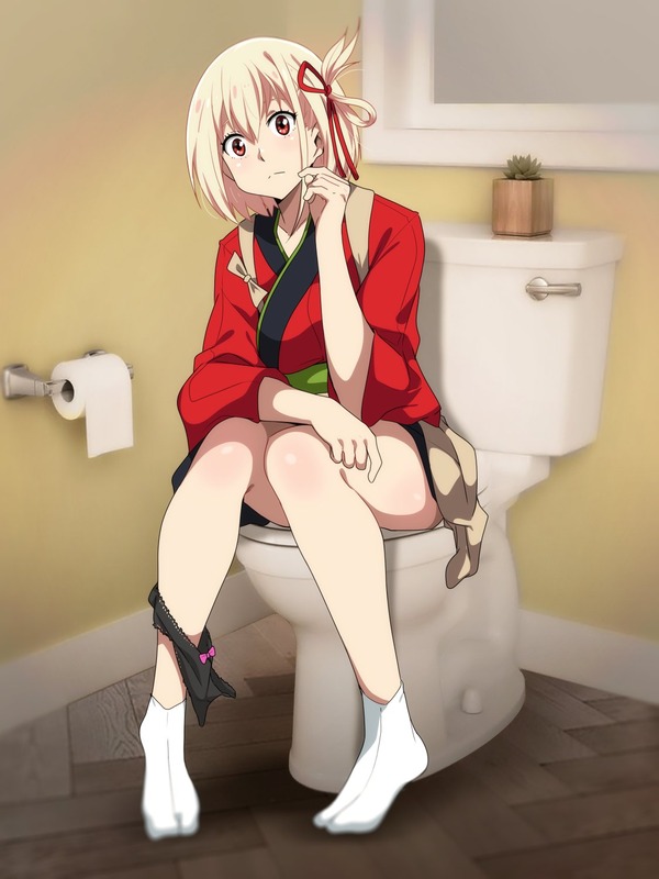 【画像】アニメのトイレでパンツ半脱ぎしてるシーンがエッチすぎる