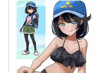 【炎上】新作ポケモン主人公の水着姿を描いた絵師、海外で炎上「10歳の子の水着絵を描くなクソ野郎」
