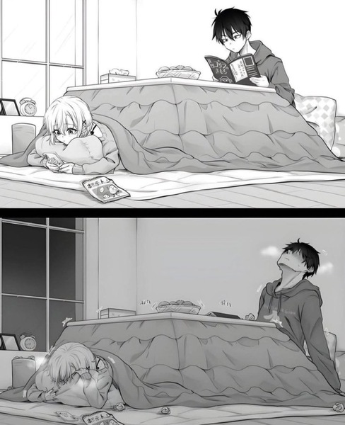 【画像】こういう「こたつ」の中でエッチなことするシチュエーション