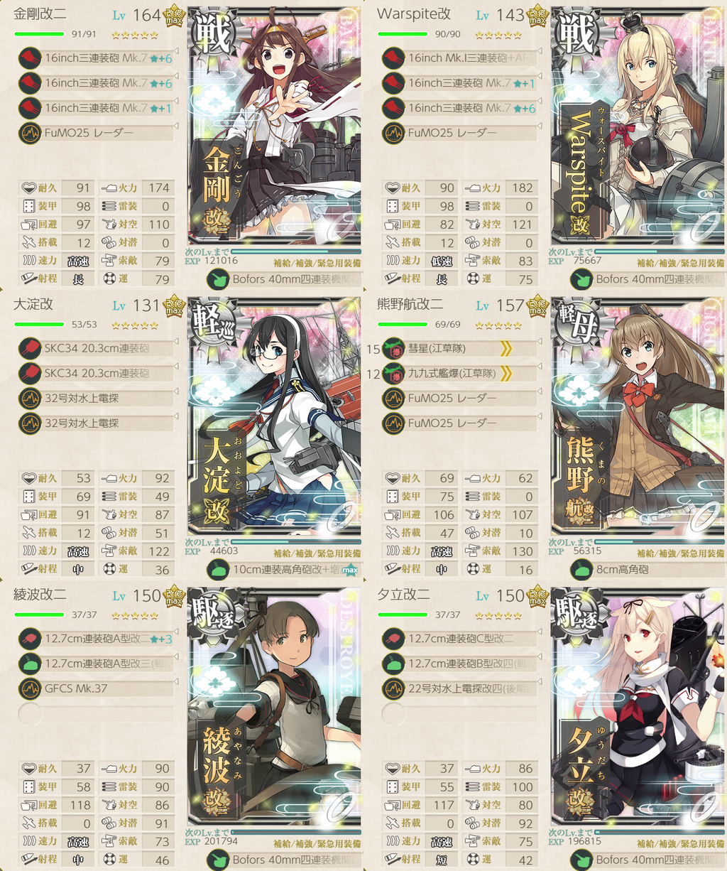 艦これ 5 5上ルート ボス前ネルソンタッチ 戦艦2空母2重巡系2 18 12 Type 1026