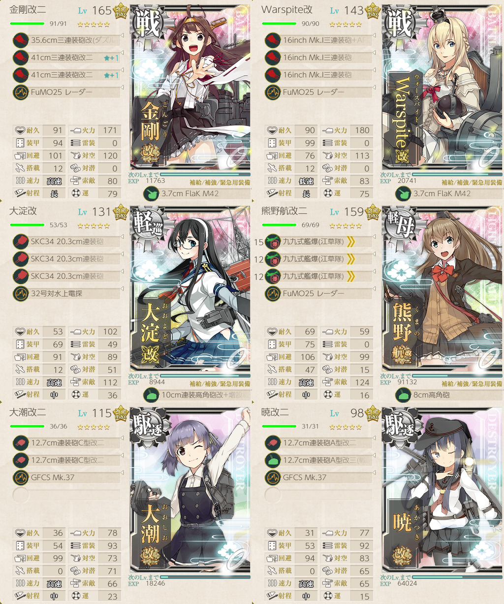 艦これ 5 5中央下ルート 19 4 Type 1026