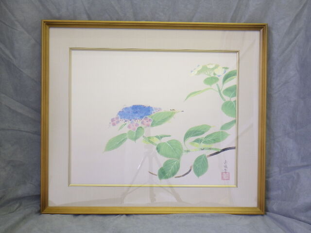 独特な 真作/備後福山生/羽田桂舟/紅梅雀図/布袋屋掛軸HI-680 （h4A042Z 絵画